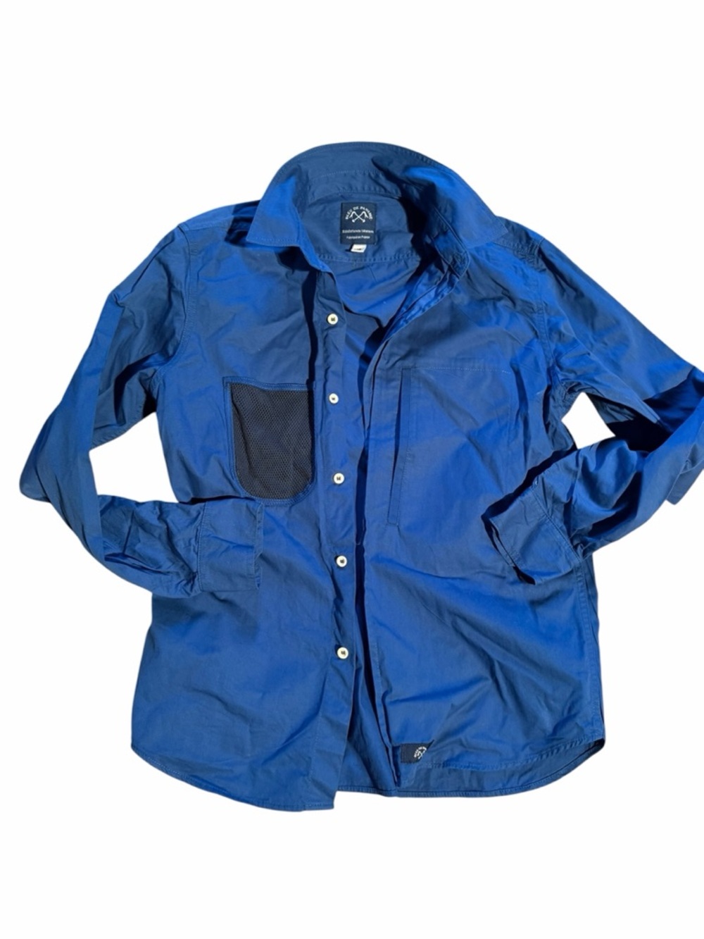 Men's Blue Lightweight Button-down Shirt made in France XL (fits smaller)